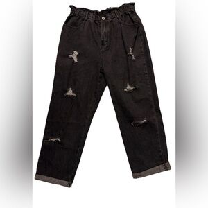 Newbury Kustom Black Washed Denim Jeans